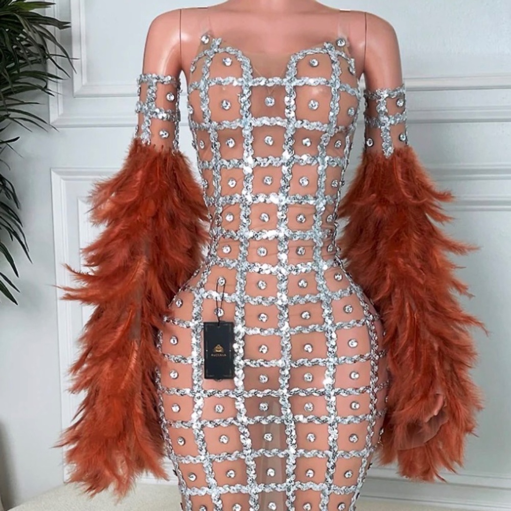 Sienna feather dress